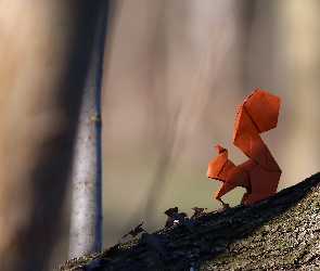 Wiewiórka, Drzewo, Origami