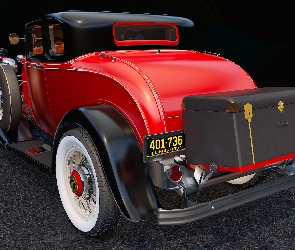 1932, Ford Coupe Deluxe, Czerwony, Zabytkowy