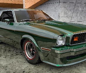 Zabytkowy, 1978, Ford Mustang King Cobra, Zielony