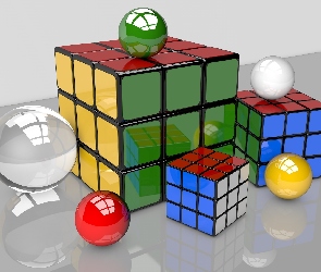 Kule, Grafika 3D, Kostki Rubika