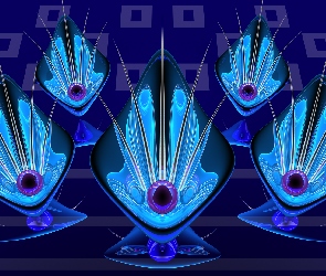 Niebieskie, Obiekty, Grafika 3D