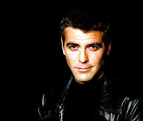 George Clooney, skórzana kurtka