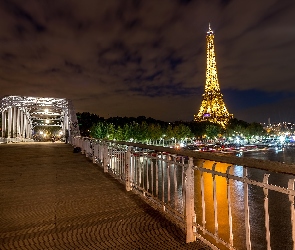 Francja, Wieża Eiffla, Most Passerelle Debilly, Paryż
