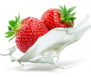 Mleko, Grafika 2D, Truskawki