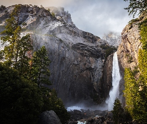 Stany Zjednoczone, Góry, Park Narodowy Yosemite, Wodospad Yosemite, Stan Kalifornia