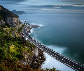 Morze, Góry, Nowa Południowa Walia, Australia, Most Sea Cliff, Wybrzeże