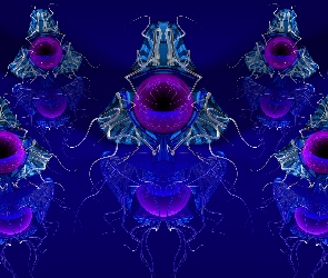 Niebieska, Grafika 3D