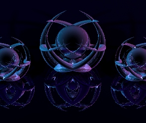 Niebiesko-fioletowa, Grafika 3D