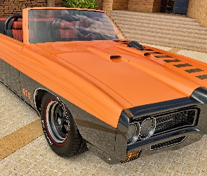 Zabytkowy, 1969, Pontiac GTO Convertible