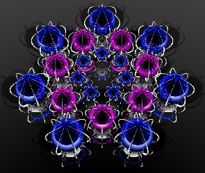 Niebiesko-różowa, Grafika 3D