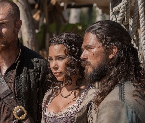 Serial, Luke Arnold, Jessica Parker Kennedy, Długi John Silver, Max, Kapitan Flint, Black Sails, Piraci, Toby Stephens