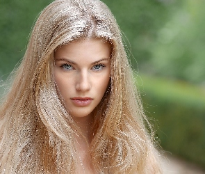 Włosy, Długie, Kobieta, Blondynka