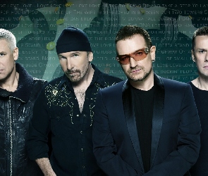 Rock, Irlandzki, U2, Larry Mullen, The Edge, Adam Clayton, Bono, Zespół