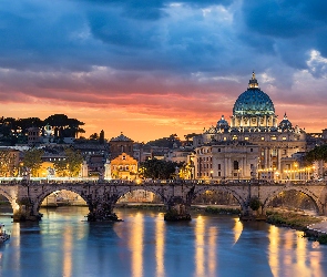 Watykan, Rzeka Tyber, Bazylika św. Piotra, Most św. Anioła