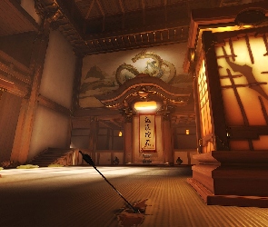 Overwatch, Hanamura Dojo, Sala ćwiczeń, Wnętrze, Gra