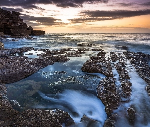 Morze, Kanał La Manche, Hrabstwo Dorset, Skały, Wybrzeże Jurajskie, Anglia, Kamieniołom Winspit