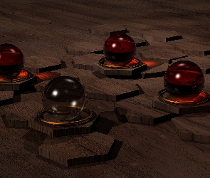 Cztery, Kule, Grafika 3D
