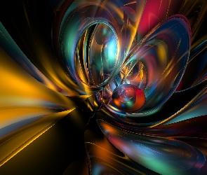 Abstrakcja, Kolory, Grafika 3D