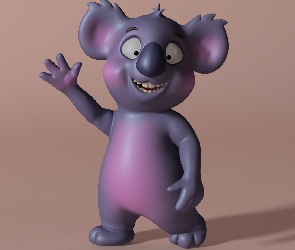 Grafika 3D, Koala, Miś