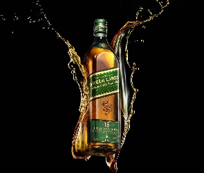 Czarne tło, Whisky Johnnie Walker Green Label