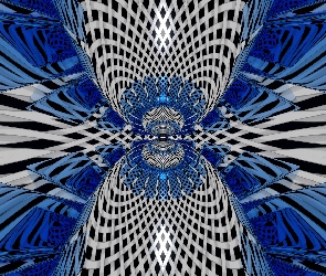 Grafika 3D, Abstrakcja, Niebieska