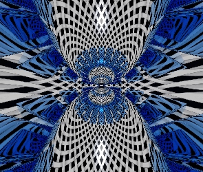 Niebieska, Abstrakcja, Grafika 3D