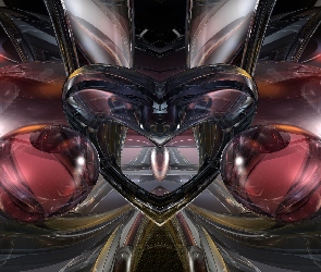 Abstrakcja, Serce, Grafika 3D