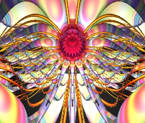 Abstrakcja, Kolorowa, Grafika 3D