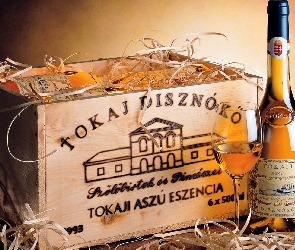 Wino, Kieliszek, Skrzynka, Butelka, Tokaj