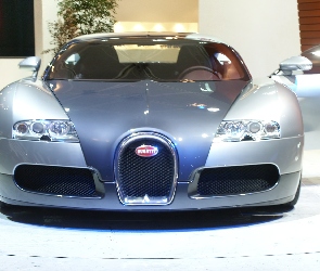 Bugatti Veyron, Silver, Przód, Światła