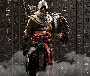 Assassins Creed : Origins, Hieroglify, Sokół, Ściana, Bayek