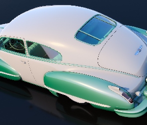 Biało-zielony, 1946, Zabytkowy, Cadillac Series 62 Sedanette