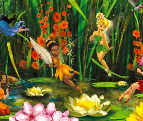 Bajka, Iskierka, Dzwoneczek, Różyczka, Jelonka, Mgiełka, Dzwoneczek, Tinker Bell, Wróżki