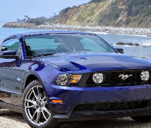 Niebieski, 2011, Ford Mustang GT
