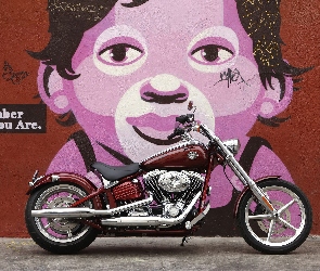 Harley Davidson Softail Rocker C, Graffiti
