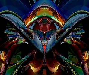 Granatowa, Abstrakcja, Grafika 3D