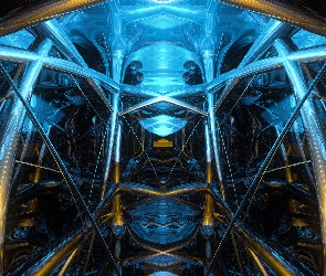 Abstrakcja, Rury, Grafika 3D