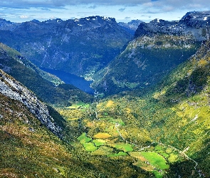 Fiord Geirangerfjord, Drogi, Dolina, Góry, Norwegia