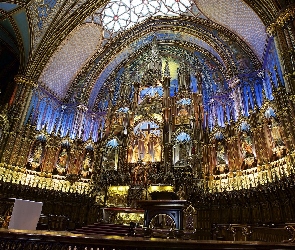 Montreal, Ołtarz, Kościół, Bazylika Notre-Dame, Kanada