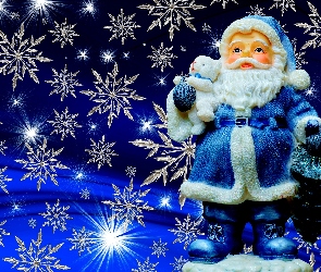 Mikołaj, Świąteczne, Grafika 2D, Gwiazdki