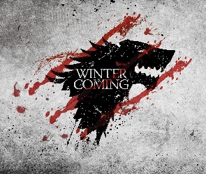 Winter is coming, Zima, Gra o tron, Nadchodzi zima, Wilk, Serial, Game of Thrones