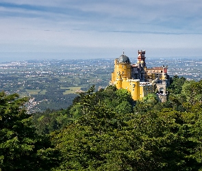 Region Lizbona, Wzgórze, Pałac Pena, Miejscowość Sintra, Portugalia