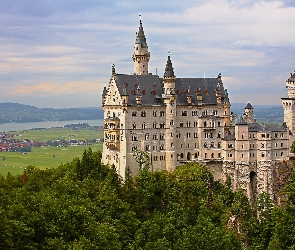 Wzgórze, Zamek Neuschwanstein, Niemcy, Gmina Schwangau