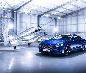 Hangar, Samolot, Bentley Continental GT Coupé, 2018