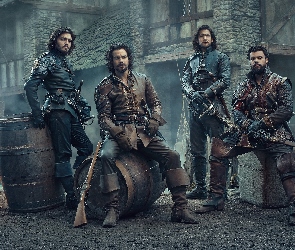 Santiago Cabrera, D Artagnan, Serial, Tom Burke, Luke Pasqualino, Howard Charles, Muszkieterowie, Portos, Aramis, The Musketeers, Atos