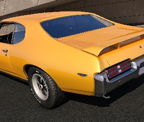 Zabytkowy, 1969, Żółty, Pontiac GTO