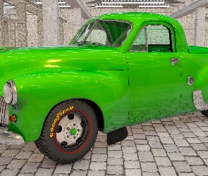 Zabytkowy, 1951, Holden 50-2106 FX, Zielony