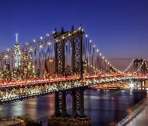 Stany Zjednoczone, Most Manhattan Bridge, Manhattan, Cieśnina East River, Nowy Jork
