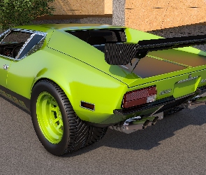 Zielony, Zabytkowy, 1971, De Tomaso Pantera