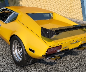 Zabytkowy, 1971, Żółty, De Tomaso Pantera